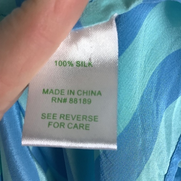 Lilly Pulitzer Silk Green‎ Elsa Striped Blouse XS - Picture 10 of 11